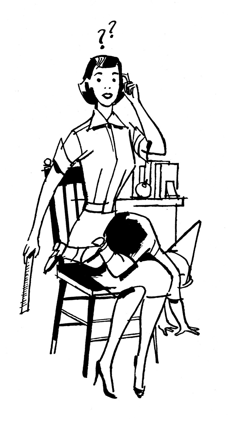 A Slapping Clipart man is seated in a chair.